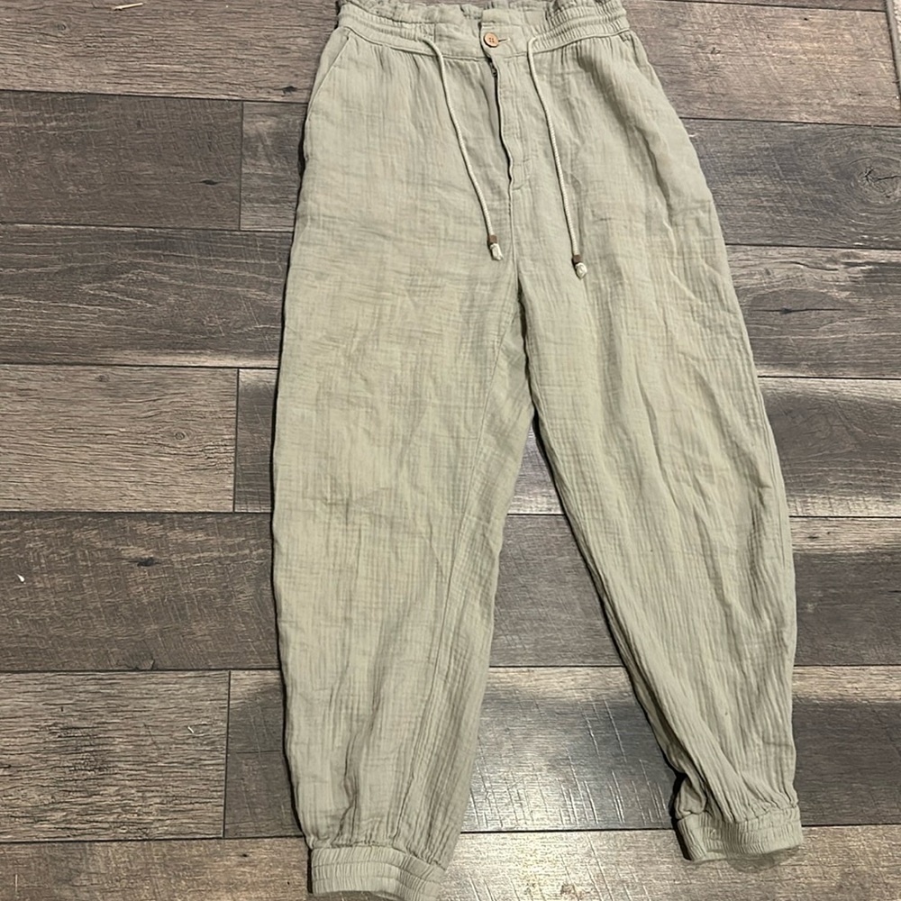 Zara linen joggers